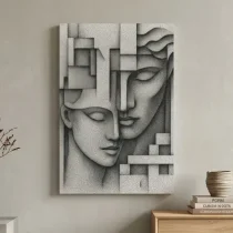 تابلو شاسی پرتره نقطهچین کد P00004